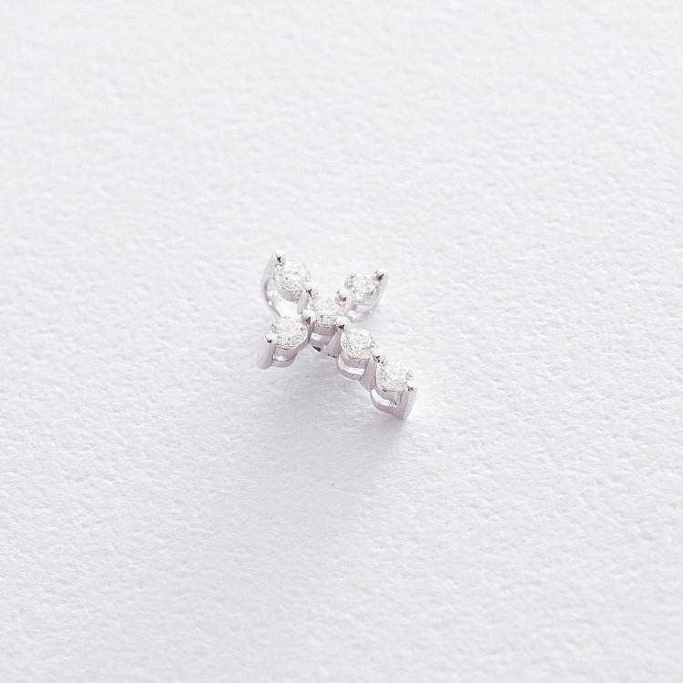 Золотой крестик (бриллиант) пб0255di от ювелирного магазина Оникс