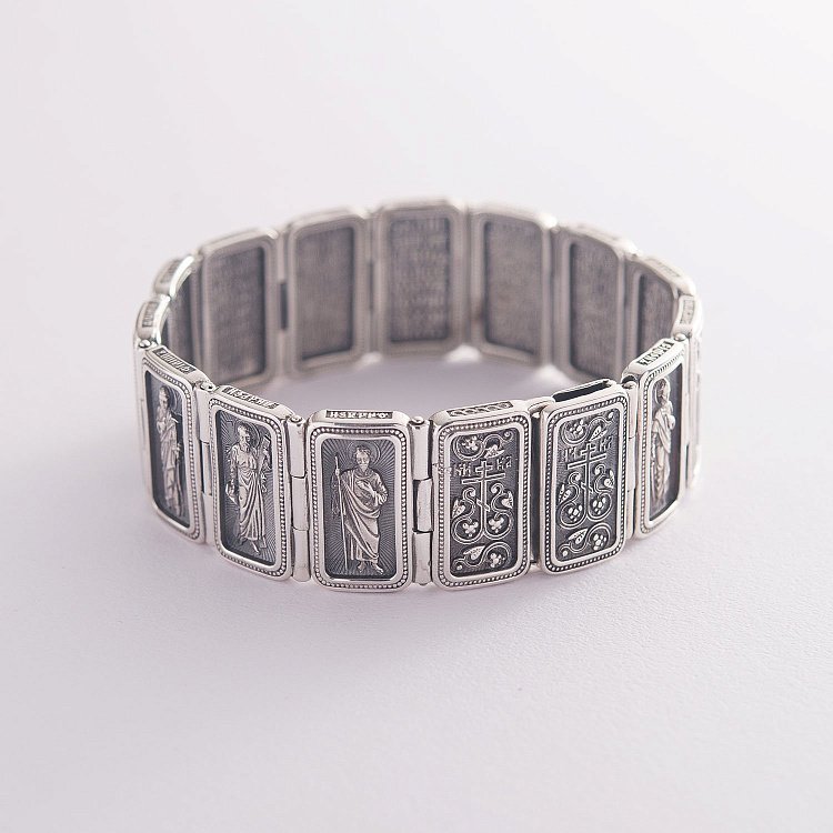 ﻿Срібний браслет "Дванадцять апостолів" 141436 від ювелірного магазину Онікс