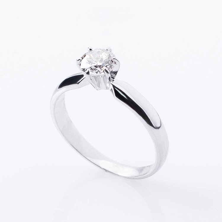 Золота заручальна каблучка з діамантами р0886б від ювелірного магазину Онікс - 1