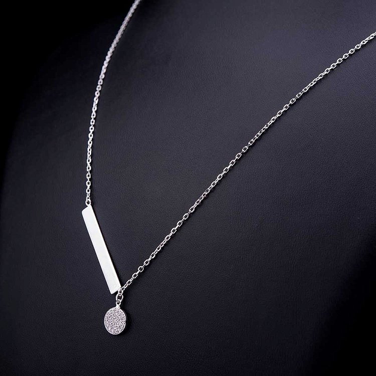 Серебряное колье с фианитами 18362 от ювелирного магазина Оникс - 3