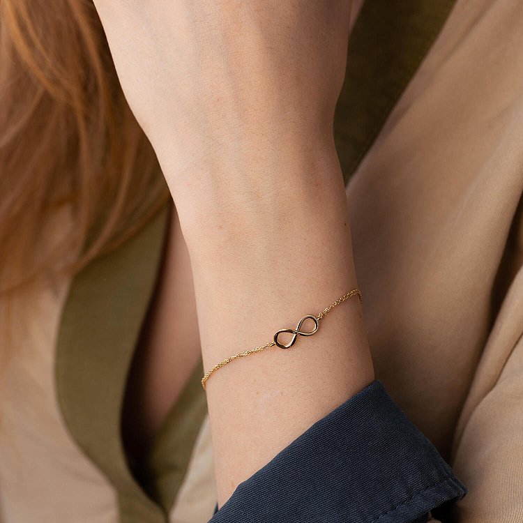 Золотий браслет "Нескінченність" б02923 від ювелірного магазину Онікс - 4