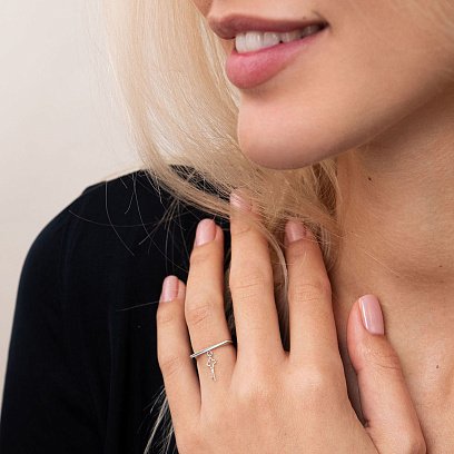 Золотое кольцо "Ключик" к06828 №2