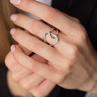 Кольцо "Мэдисон" в серебре 112696