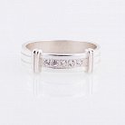 Серебряное обручальное кольцо с фианитами 111039 от ювелирного магазина Оникс - 2