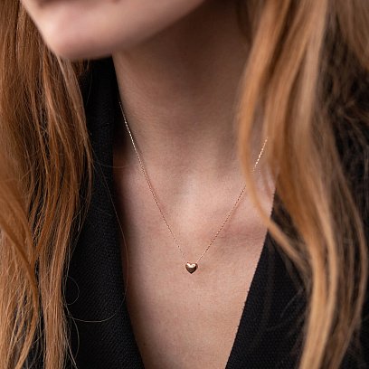 Золотое колье "Сердечко" кол02142 №7