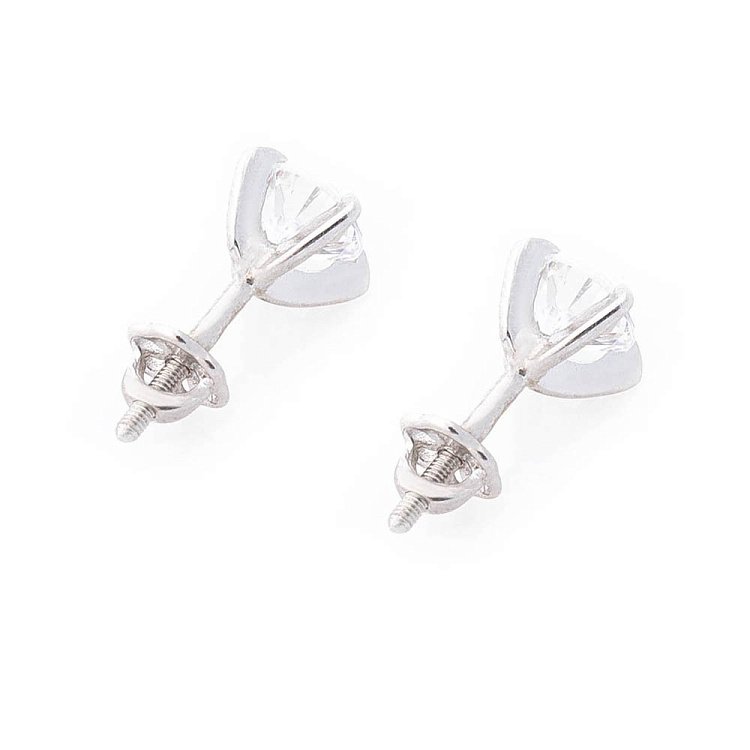 Срібні сережки-пусети (фіаніти) 12329 від ювелірного магазину Онікс - 2