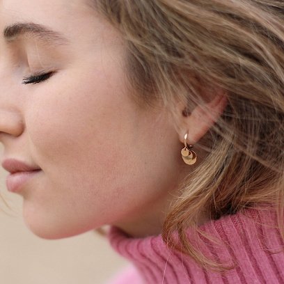 Золотые серьги Монетки с06522 №4