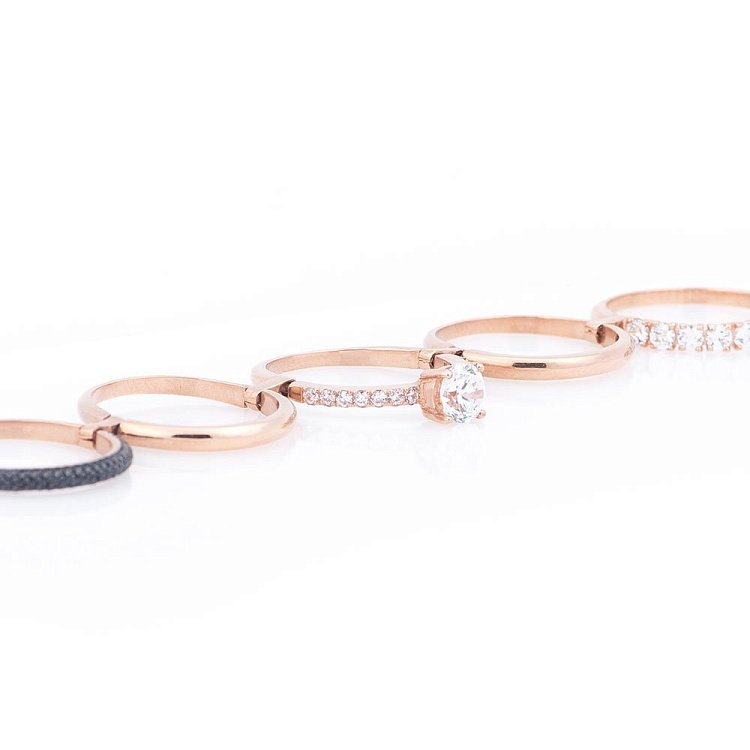 Золотое кольцо с фианитами к286 от ювелирного магазина Оникс - 2