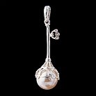 Срібна підвіска ключик (фіаніти, штучні перли) 132425 от ювелирного магазина Оникс - 1