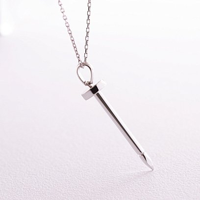 Кольє "Цвях" у білому золоті кол02327