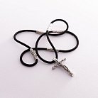 Православный серебряный крест "Распятие. Спаси и Сохрани" на шнурке 847 от ювелирного магазина Оникс