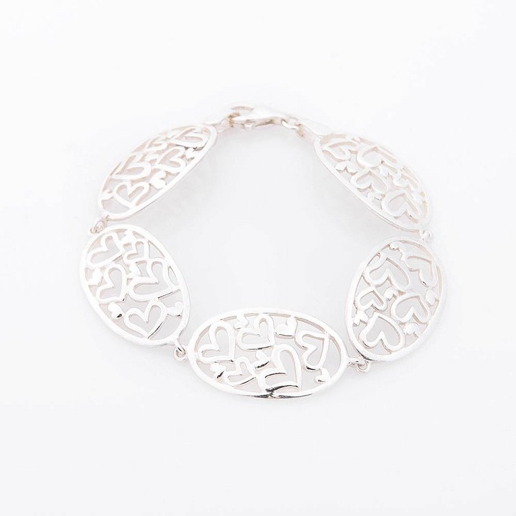 Ажурний срібний браслет 14217 Ажурний срібний браслет 14217 від ювелірного магазину Онікс