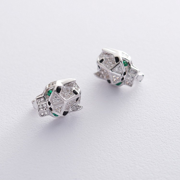 Золоті сережки "Тигрики" с06494 від ювелірного магазину Онікс