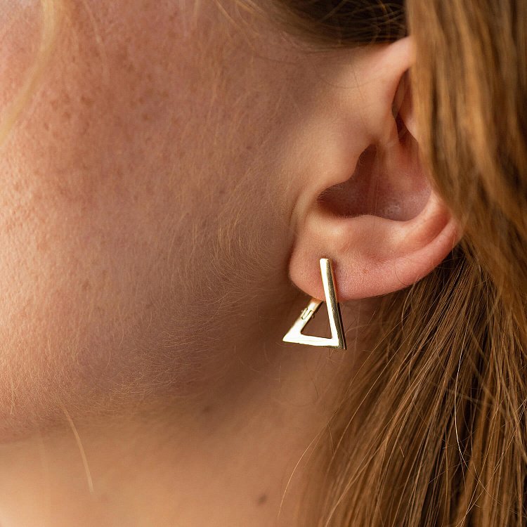 Сережки "Імпровізація" у жовтому золоті с07321 від ювелірного магазину Онікс - 4