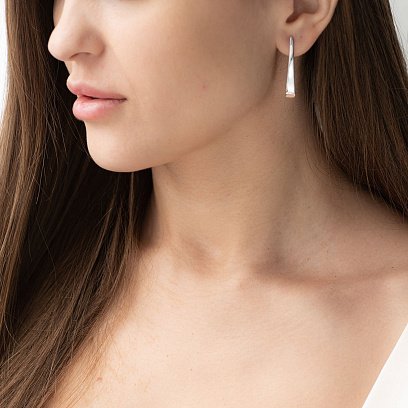 Золоті сережки на англійській застібці с04813 №2