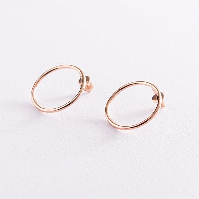 Золотые серьги "Круговорот" (2.0 см) с07789 №6