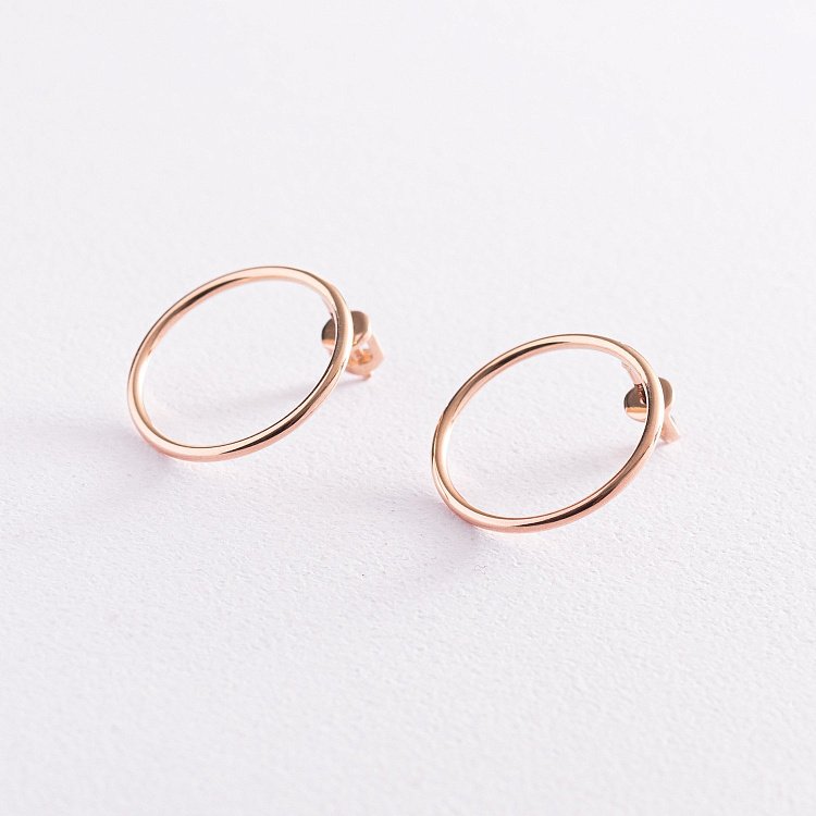 Золотые серьги "Круговорот" (2.0 см) с07789 от ювелирного магазина Оникс - 5