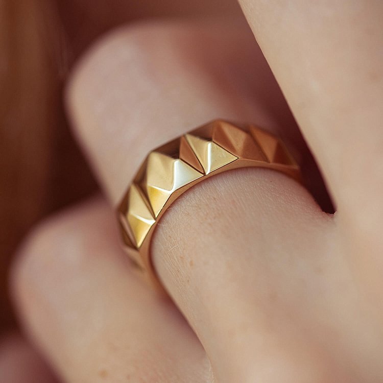 Каблучка "Veronica" у жовтому золоті к07585 від ювелірного магазину Онікс - 5