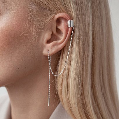 Срібна сережка - каффа 123101 №3