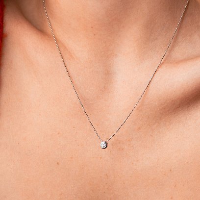 Золотая подвеска с бриллиантом пб0180cha №2