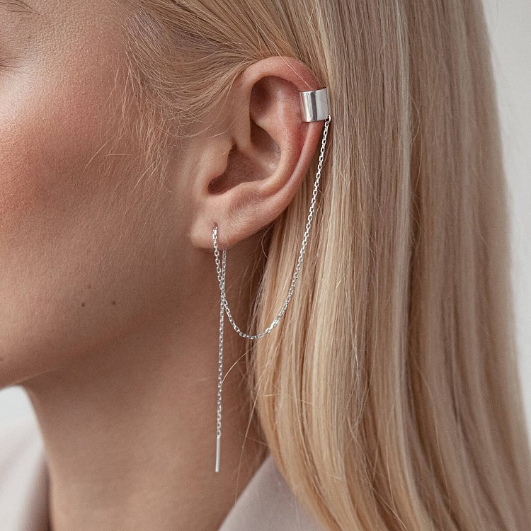 Срібна сережка - каффа 123101 від ювелірного магазину Онікс - 4