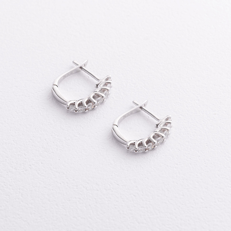 Золоті сережки з діамантами сб0675mi від ювелірного магазину Онікс - 1