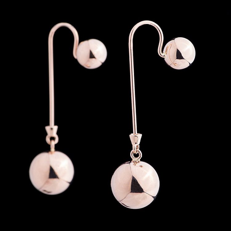 Золоті сережки "Кульки" с04309 від ювелірного магазину Онікс - 1