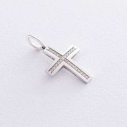 Золотой крестик с бриллиантами пб01863