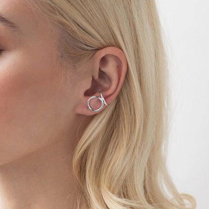 Серебряные серьги - пусеты "Исключительные" 123183 №5