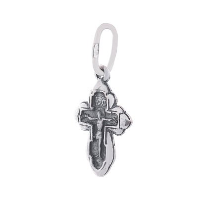 Серебряный детский крестик (чернение) 13120 №3