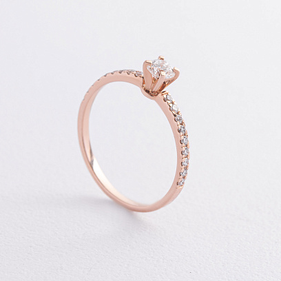 Помолвочное золотое кольцо с бриллиантами 245361321