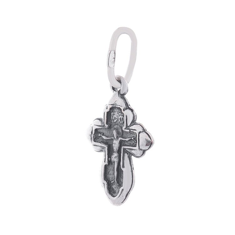 Серебряный детский крестик (чернение) 13120 от ювелирного магазина Оникс - 2