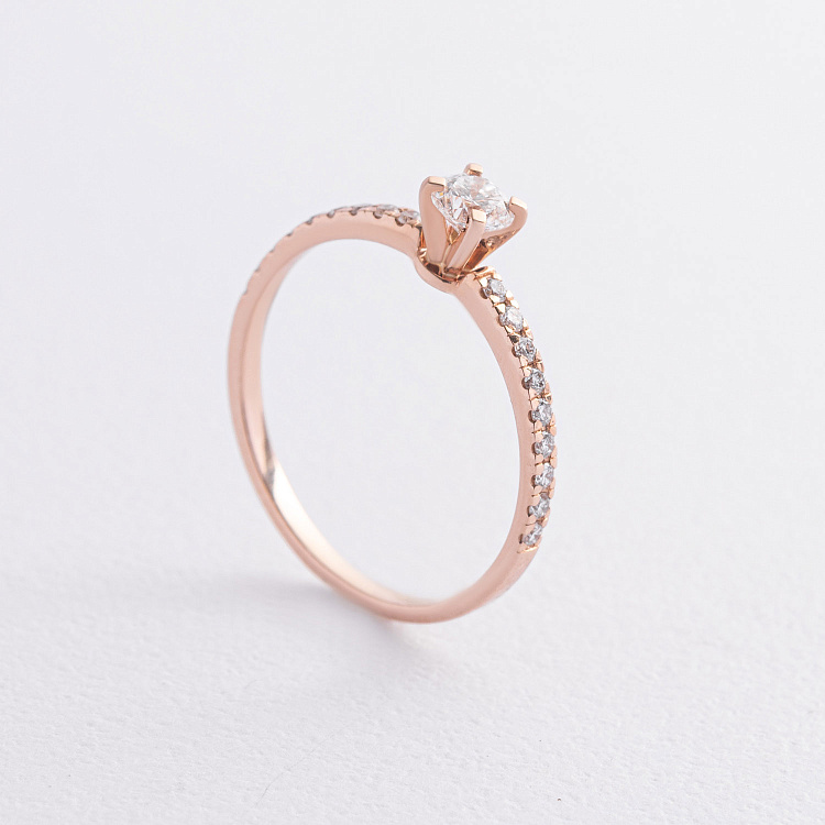 Помолвочное золотое кольцо с бриллиантами 245361321 от ювелирного магазина Оникс