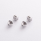 Серебряные серьги - пусеты (розовый сапфир, куб. цирконий) 2691/1р-PSPH от ювелирного магазина Оникс - 2