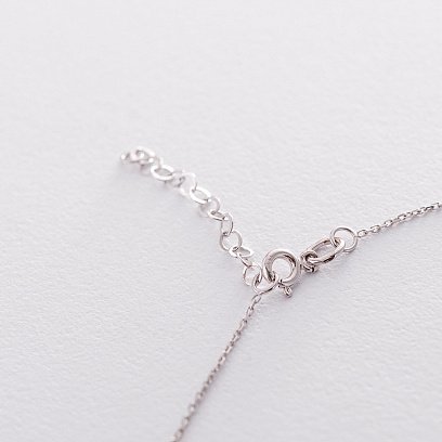 Кольє з білого золота "Конюшина" (онікс) кол01666 №4