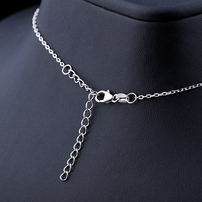 Серебряное колье "Шуруп" с фианитами 18538 №3