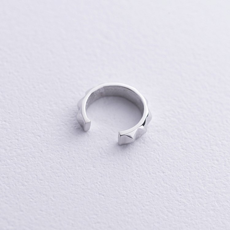 Серьга - каффа "Mona" в белом золоте с08848 от ювелирного магазина Оникс - 4