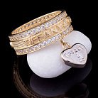 Золотое кольцо (фианиты) к03577 от ювелирного магазина Оникс - 3