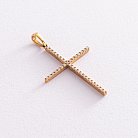 Золотий хрестик  з діамантами п187 от ювелирного магазина Оникс