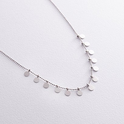 Кольє "Монетки" в білому золоті кол01395 №3