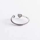 Серебряное кольцо "Сердечко" с фианитами 3886 от ювелирного магазина Оникс - 2