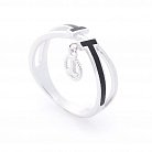 Серебряное кольцо с эмалью 112082 от ювелирного магазина Оникс