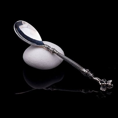 Срібна ложка з янголятком 24020 №6