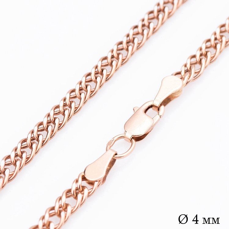 Золотая цепочка - Двойной ромб (4 мм) ц00212-4 от ювелирного магазина Оникс