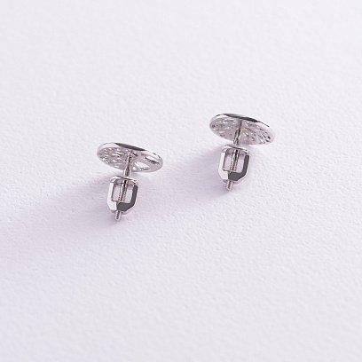 Сережки - пусети "Древо життя" в білому золоті с06985 №3