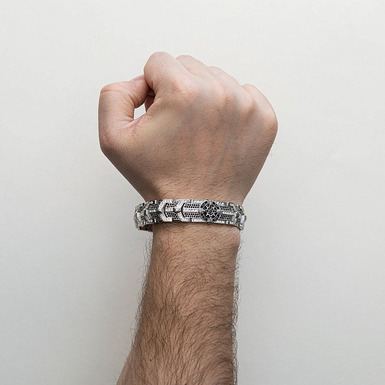 Чоловічий срібний браслет Б2501р від ювелірного магазину Онікс - 1