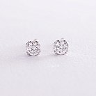 Золоті сережки - пусети "Сердечки" з діамантами сб0394 от ювелирного магазина Оникс - 6