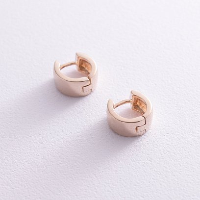 Сережки - кільця в червоному золоті с06961 №3