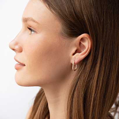 Серьги "Alisia" в красном золоте с09216 №6