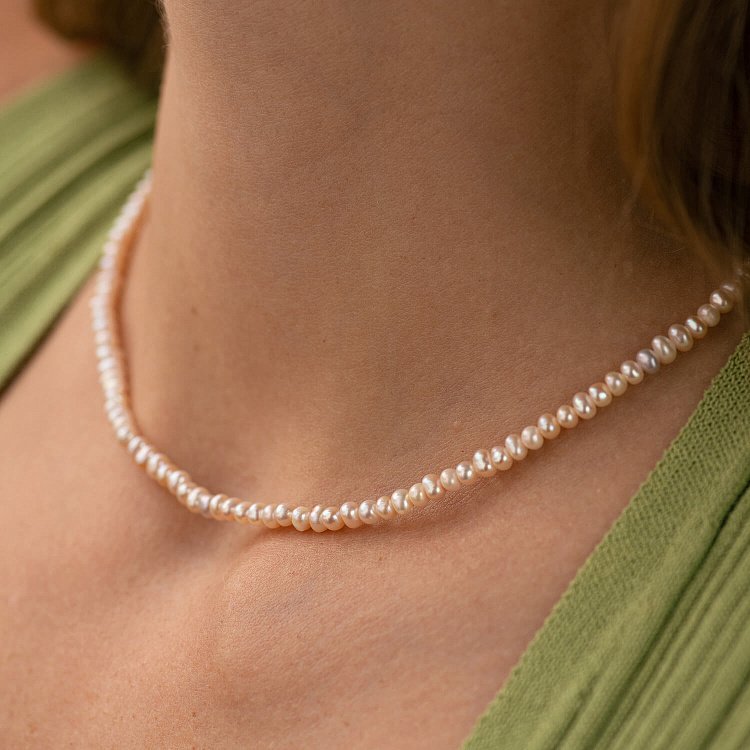 Серебряное колье "Жемчужинки" 181283 от ювелирного магазина Оникс - 8